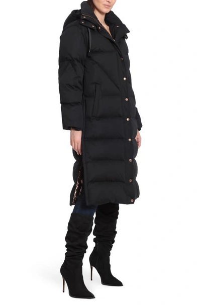 Shop Avec Les Filles Thermalpuff™ Longline Puffer Coat In Black