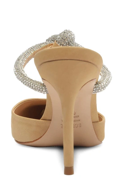 Schutz Women's Pearl Crystal-embellished Leather Mules In Light Nude