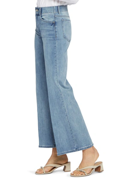 Nydj Waist-match High Rise Major Wide Leg Jeans In Crystallin In Crystalline