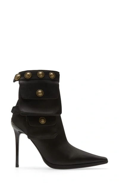 Jeffrey Campbell Stashed Boots In Black Satin