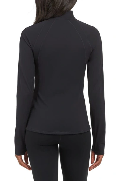 Spanx Contour Zip Front Jacket In Very Black