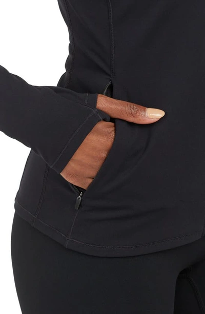 Spanx Contour Zip Front Jacket In Very Black
