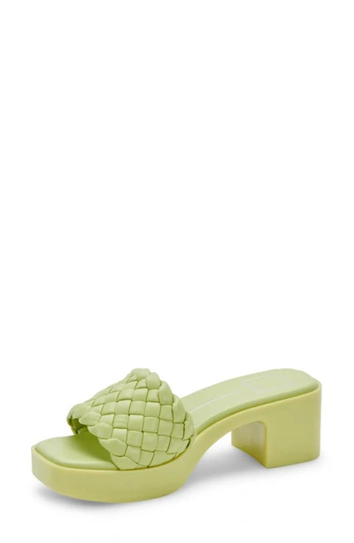 Shop Dolce Vita Goldy Platform Sandal In Lt Green Stella