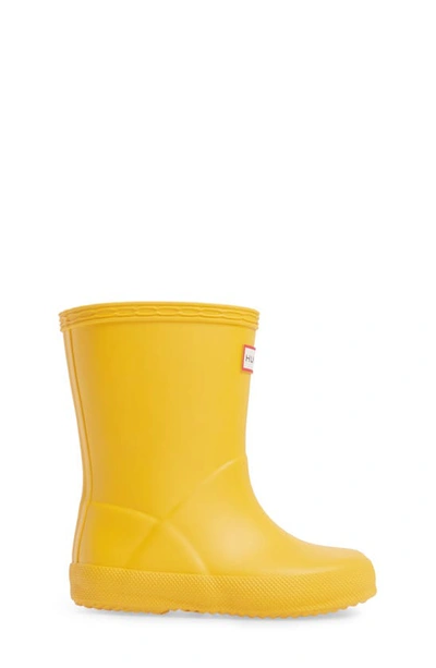 Shop Hunter Kids' First Classic Waterproof Rain Boot In Yellow