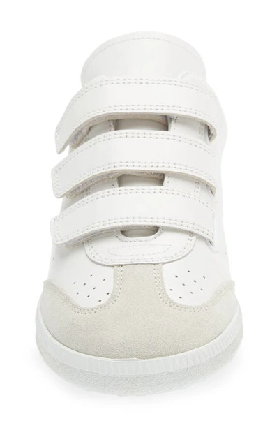 Isabel Marant Beth Suede-trimmed Leather Sneakers In Silver