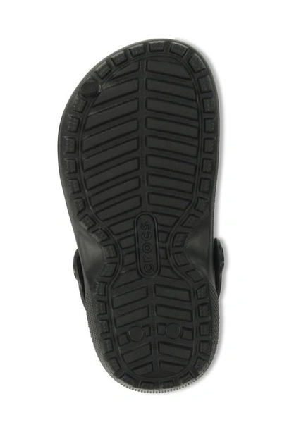 Shop Crocs Kids' Classic Faux Fur Lined Clog In Black/ Black