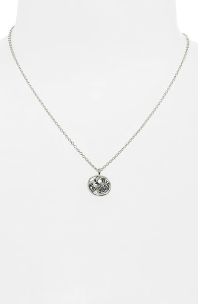 Shop Ambush Smiley Pendant Necklace In Silver