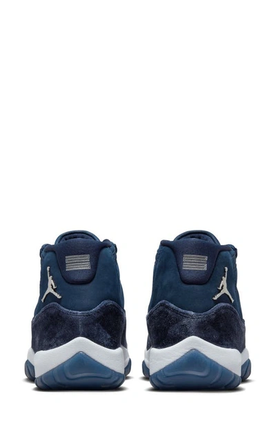 Shop Jordan Air  11 Retro Mid Sneaker In Midnight Navy/ Silver/ White