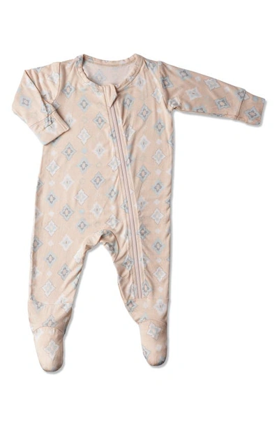 Shop Baby Grey By Everly Grey Print Footie In Mosaic