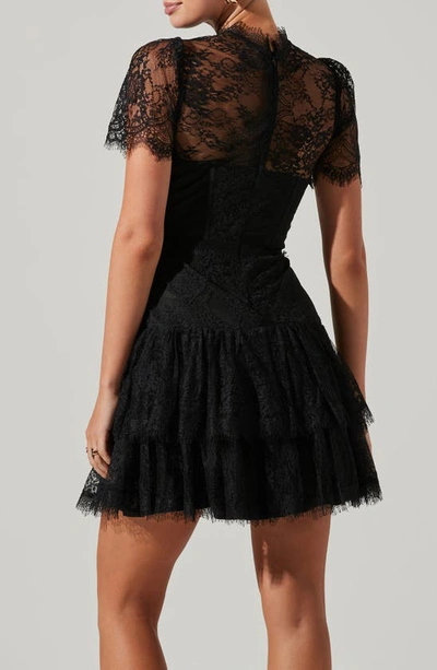 Shop Astr Leilani Lace Cocktail Dress In Black