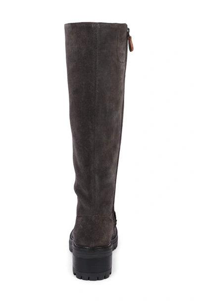 Shop Gentle Souls By Kenneth Cole Brandon Lug Sole Knee High Boot In Charcoal Suede