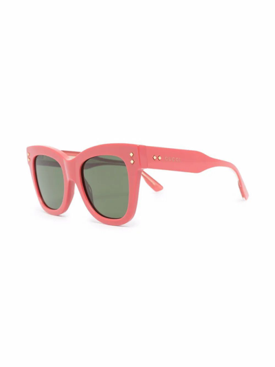 Shop Gucci Women's Pink Acetate Sunglasses