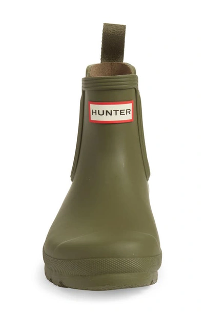 Shop Hunter Original Waterproof Chelsea Rain Boot In Olive Leaf