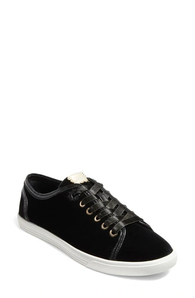 Shop Jack Rogers Lia Sneaker In Black/ Black Velvet