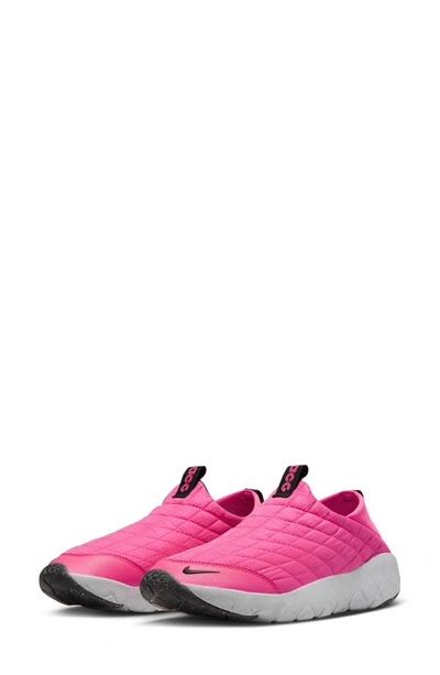 Nike Acg Air Moc 3.5 Collapsible-heel Faux Suede-trimmed Quilted Ripstop  Slip-on Sneakers In Hyper Pink/hyper Pink-black-white-black | ModeSens