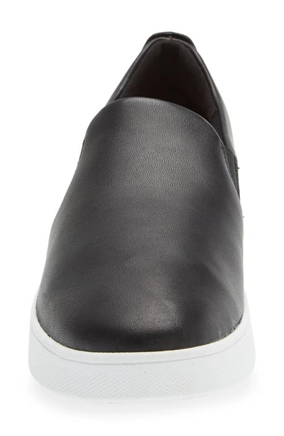 Shop Fitflop Rally Leather Slip-on Skate Sneaker In Black
