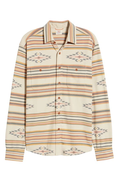 Shop Faherty Doug Good Feather Alpine Knit Button-up Shirt In Prairie Star Serape