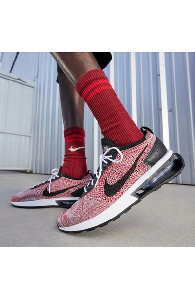 Nike Air Max Flyknit Racer Sneaker In University Red/ Black/ Grey