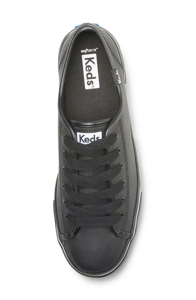 Shop Keds Triple Up Leather Sneaker In Black/ White