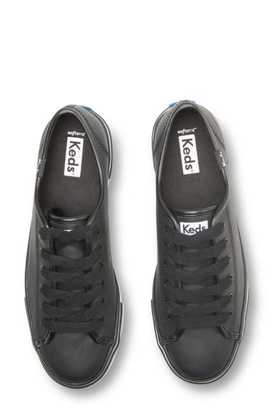 Shop Keds Triple Up Leather Sneaker In Black/ White
