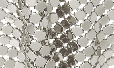 Allsaints Chain Mesh Handkerchief Statement Earrings In Warm Silver