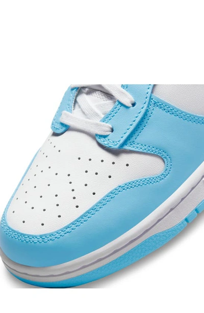 Shop Nike Dunk Hi Retro Basketball Shoe In Blue Chill/ Blue Chill/ White