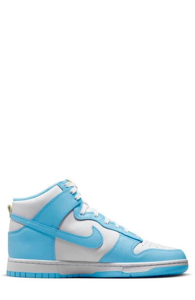 Shop Nike Dunk Hi Retro Basketball Shoe In Blue Chill/ Blue Chill/ White