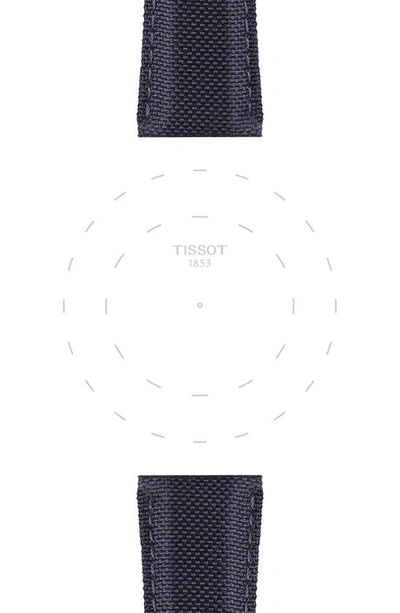Tissot 21mm Fabric Watch Strap In Anthracite
