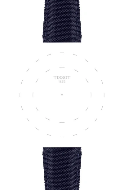 Tissot 21mm Fabric Watch Strap In Blue