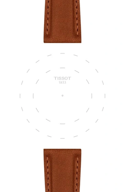 Tissot 21mm Leather Watch Strap In Brown