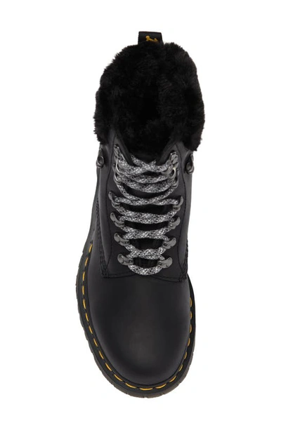 Shop Dr. Martens' Gender Inclusive 1460 Serena Faux Fur Lined Lug Sole Boot In Black