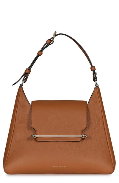 Shop Strathberry Multrees Leather Hobo In Tan