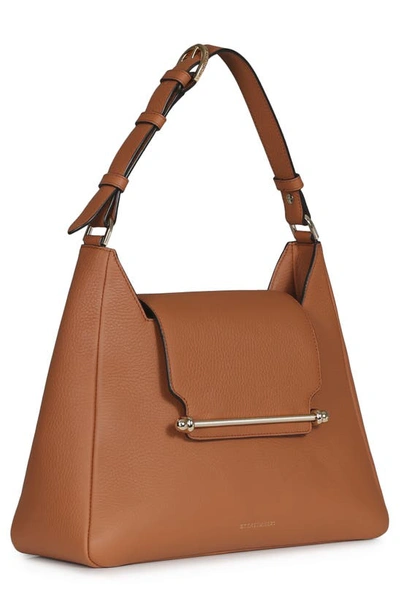 Shop Strathberry Multrees Leather Hobo In Tan