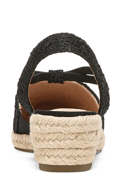 Lifestride Katrina 2 Womens Cushioned Footbed Canvas Wedge Sandals In Black Floral
