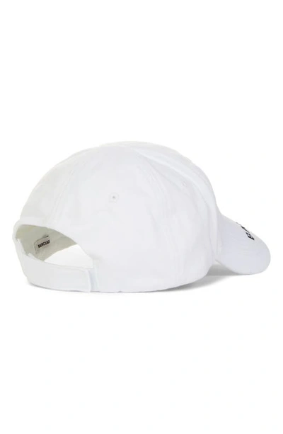 Shop Balenciaga Logo Brim Hat In White/ Black