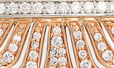 Shop Sethi Couture Fringe Diamond Pendant Necklace In Rose Gold/ Diamond