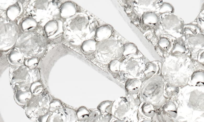 Shop Anzie Love Script Ring In Silver/ White Sapphire