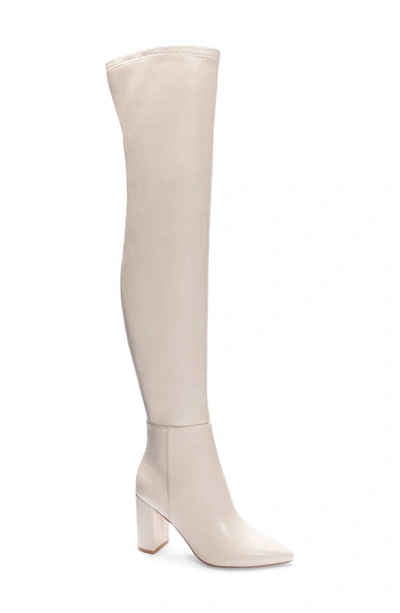 Shop Chinese Laundry Fun Times Over The Knee Boot In Cream