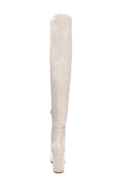 Shop Chinese Laundry Fun Times Over The Knee Boot In Cream