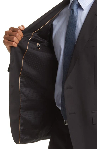 Shop Hugo Boss Virgin Wool Suit In Black