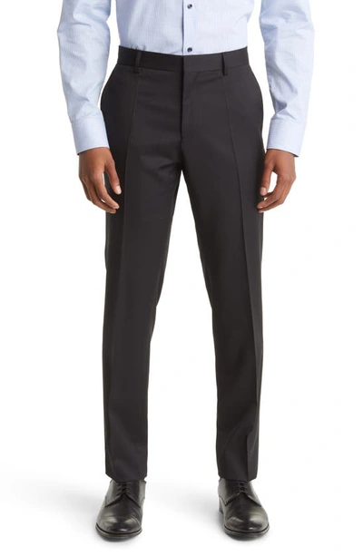 Shop Hugo Boss Virgin Wool Suit In Black