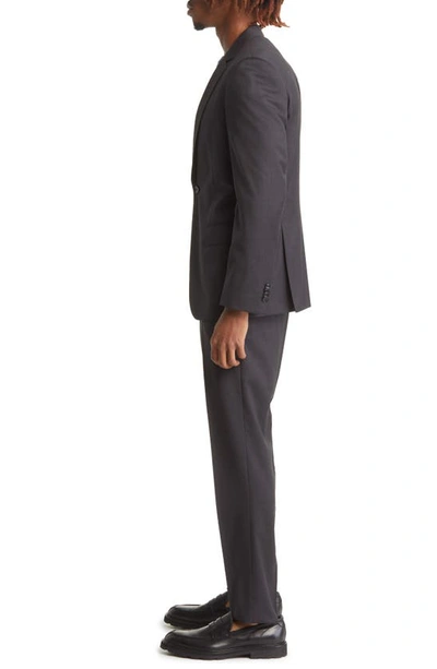 Hugo Boss Virgin Wool Suit In Dark Grey