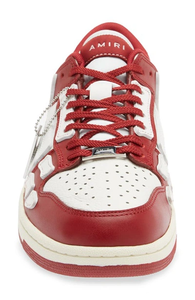 Shop Amiri Skeleton Low Top Sneaker In 610 - Red