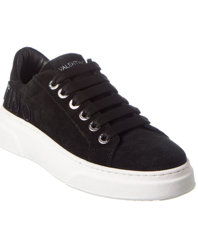 Shop Valentino By Mario Valentino Alina Suede Sneaker In Black