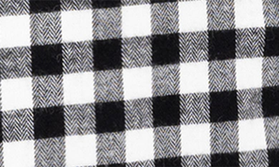 Shop Miles The Label Gingham Check Organic Cotton Flannel Shirt In 900 Black