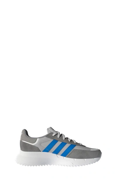 Shop Adidas Originals Kids' Retropy F2 Sneaker In Grey/ Blue Rush/ White