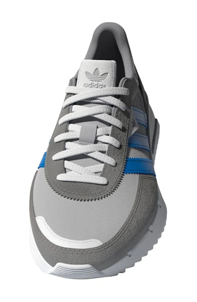 Shop Adidas Originals Kids' Retropy F2 Sneaker In Grey/ Blue Rush/ White