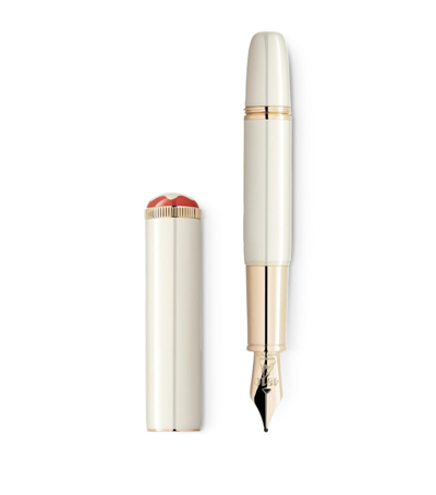 Shop Montblanc Heritage Rouge Et Noir Baby Fountain Pen In Ivory
