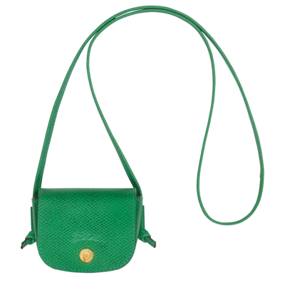 Shop Longchamp Porte-monnaie Avec Cordon Épure In Green