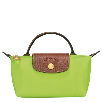 Longchamp Pouch With Handle Le Pliage Original In Green Light
